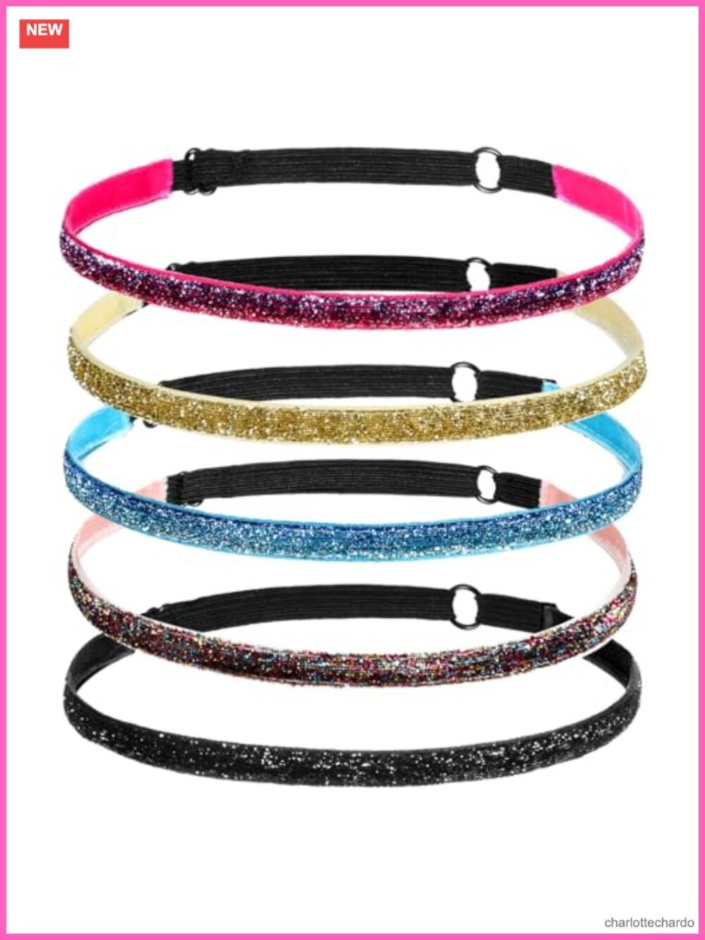 Glitter Running Headbands Elastic Non-Slip Hair Accessories
